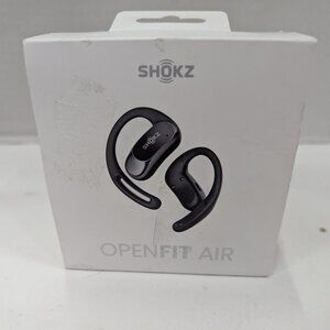 SHOKZ OpenFit Air Open-Ear Wireless Earbuds, Black, Secure Fit